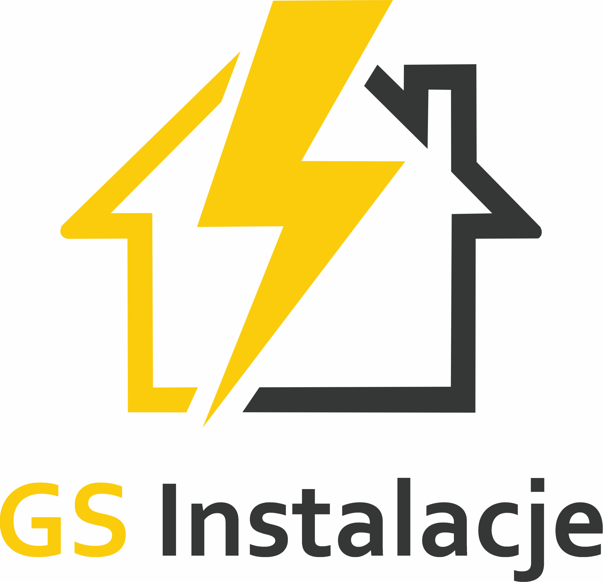 logo gs instalacje białe tło